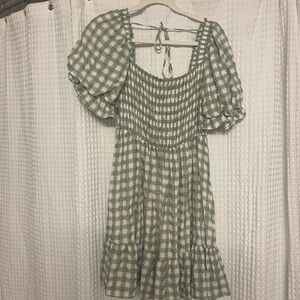gingham mini dress
